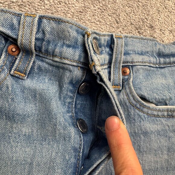 Levi's Premium Wedgie Straight Leg Button Fly Denim Jeans Womens 26 High Rise - Picture 4 of 16